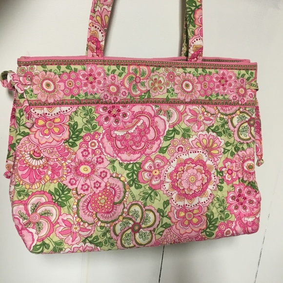 Vera Bradley Petal Pink Side Tie Tote - Picture 2 of 2